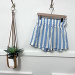 J.Crew Smocked Beach Short in Faded Blue Stripe Size M Photo 2