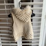 Alberto Makali  Cream Knit rabbit fur sleeveless sweater Photo 3