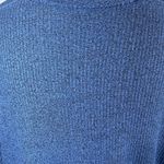 Lane Bryant Criss Cross Neck Blue Ribbed Knit Pullover Sweater Photo 5