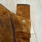 Gianni Bini Brown Suede Knee-High Boots with Embroidered Pattern by Photo 2