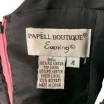 Papell Boutique Evening Formal Dress Floral Felt Shell Spaghetti Straps Zipper 4 Photo 9