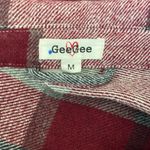 GeeGee  Women Shcacket M Maroon Plaid Utility Casual Warm Cozy‎ Western Cowgirl Photo 1