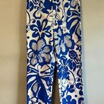 ZARA  pants size 2 floral blue white printed trouser pants super high waisted Photo 0