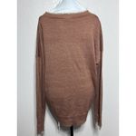 Dear John  Distressed Neck and Cuff Rust Orange V Neck Sweater Large Photo 6