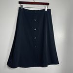 Everlane Swing Button Skirt Size 10 Black NEW Modern Minimalist Career Work Photo 2