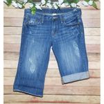 Lucky Brand Prairie Sweet Low Bermuda Jean Shorts Size 6 W28 Distressed Photo 0