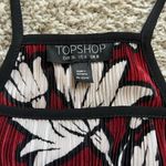 Topshop  Red and White Floral Tank Top Size 4/S Photo 1