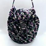 Hand Crafted Purple & Green Hand Knitted Bucket Bag Photo 4