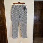 Jessica London  Houndstooth Ponte Pants 14W Black White‎ Slim Fit Career Trousers Photo 10