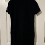 Everlane Black Cotton T Shirt Dress Size Medium Black Crew Neck Mini Photo 7