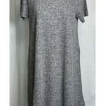 Old Navy Women’s Medium Heather Gray Linen Blend Knit Swing Dress Short Sleeve Photo 0