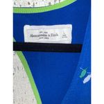 Abercrombie & Fitch Open back scoop neck Mini dress, blue, bird pattern, Large Photo 2