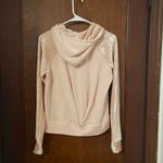 Calia by Carrie  Underwood Pink Velvet Sleeves Effortless Hoodie Photo 4