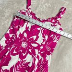 Trina Turk Trina  Zile Dress Women's 2 Pink White Floral Knit Ruffle Sleeveless Photo 8