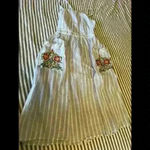 Urban Outfitters  Size S Elle Midi Dress Blue Embroidered Pocket  sun dress Photo 1