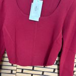 Ee:some Burgundy Crop Top Size Large Red Photo 2