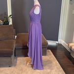 Women’s Purple One Shoulder High Low Prom Party Bridesmaid Dress Size 6 Purple Photo 5