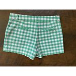 Ann Taylor LOFT‎ Riviera Shorts In Gingham Green And White Checkered Mid Rise 6 NWOT Photo 7