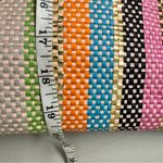 Shiraleah  Amelia Pink Gold Striped Straw Beach Bag Tote Purse Boho Vacation Photo 9