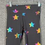 Terez UpLift Leggings in Black Rainbow Star Foil with Tall Band Small Photo 2