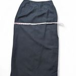 Emma James Vintage  by Liz Claiborne Black Midi Linen Blend Skirt Photo 6