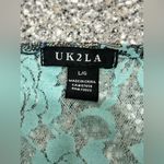 Uk2la  Women's Blouse w/ Paisley Print & Lace Size Large Photo 2