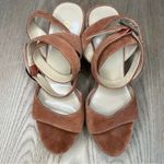 Colin Stuart  Floral Embroidered Faux Suede Platform Wedge Sandals Size 9 Photo 4