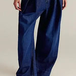 Free People NWT CRVY New Spin Trouser Jeans in Dark Wash Photo 0