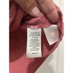 Rachel Zoe  Women's Large Pink/Dusty Rose 100% Linen Short Sleeve Button-Up Shirt Photo 2