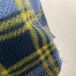 Eddie Bauer Womens Fleece Pullover Blue Yellow Plaid Quarter Zip L Photo 2