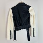 Pistola  Anita Moto Faux Leather Shearling Black Beige Jacket XS Photo 12