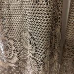 Vintage Gold Lace/Crochet Rose Design Scarf / Shawl with Fringe Photo 5