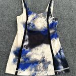 Lululemon  Practice Freely Tank Top Size 4 Blue Beige Marble Print Built-In Bra‎ Photo 0