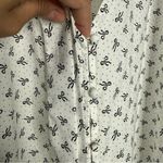 Loft White Long Sleeve Bow Blouse With Tie Neck Puffed Shoulder 575297 Size XL Photo 2