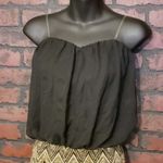 Wet Seal Black Gold ZigZag Chevron Dress Mini S Photo 1