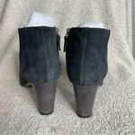 Manolo Blahnik  Brusta Gray Suede Heeled Ankle Booties Sz 7.5‎ 37.5 Photo 4
