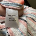 Drew  Blue/Pjnk/White Striped Emerson Strapless Tulip Hem Jumpsuit size L Photo 2