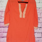 Athleta  MARIANA TUNIC CORAL SUNSET SEQUIN NECKLINE LIGHTWEIGHT XS Photo 0