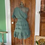 NWT Lulu’s All The Sage One Shoulder Ruffle Dress ~ size Large Green Photo 7