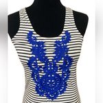 THML Embroidered striped knit racerback maxi dress vacation resort Photo 1