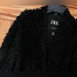 ZARA Soft Fleece Faux Fur Shearling Teddy Oversized One-Button Coat Jacket Sz XS Photo 6