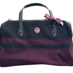 Coach  Signature Wool Stripe Satchel Passion Berry Charcoal F24784 Photo 0