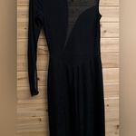 ABS Allen Schwartz Allen Schwartz Size Small One Shoulder Sleeve Mesh Shimmery Black Formal Gown Photo 12
