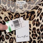 Love Fire Long Sleeve Babydoll Dress Leopard Print Women’s 2X XXL Brown Photo 7