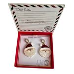 Santa Claus Christmas Earrings 🎅✨ Cubic Zirconia Dangle Gift Box Photo 0
