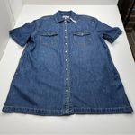 Madewell Blue Denim Oversized Mini Shirtdress Womens Size XXL NS185 Preppy NEW Photo 2