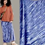 Free People New Noa “Light Night” Light Blue Velvet Maxi Slip Skirt, Small Photo 11