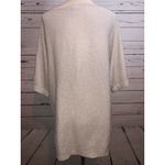 Chico's size 2 Large short sleeve sweater Beige Stripe Womans Metallic Womens Photo 6