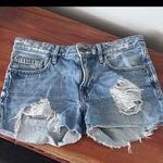 Frame La Grand Garçon Distressed Jean Shorts Photo 1