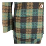Vintage 1960s Henry White Dublin Alpaca Wool Plaid Skirt Suit Set medium Green Size 10 Photo 7